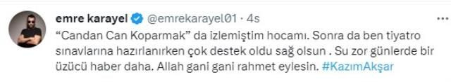 Oyuncu Kazım Akşar'ın ani ölümü sanat dünyasını yasa boğdu! Paylaşımlar peş peşe geldi - Sayfa 7