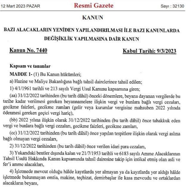 Milyonları ilgilendiren yapılandırma kararı Resmi Gazete’de! Hangi borçlar silinecek? - Sayfa 20