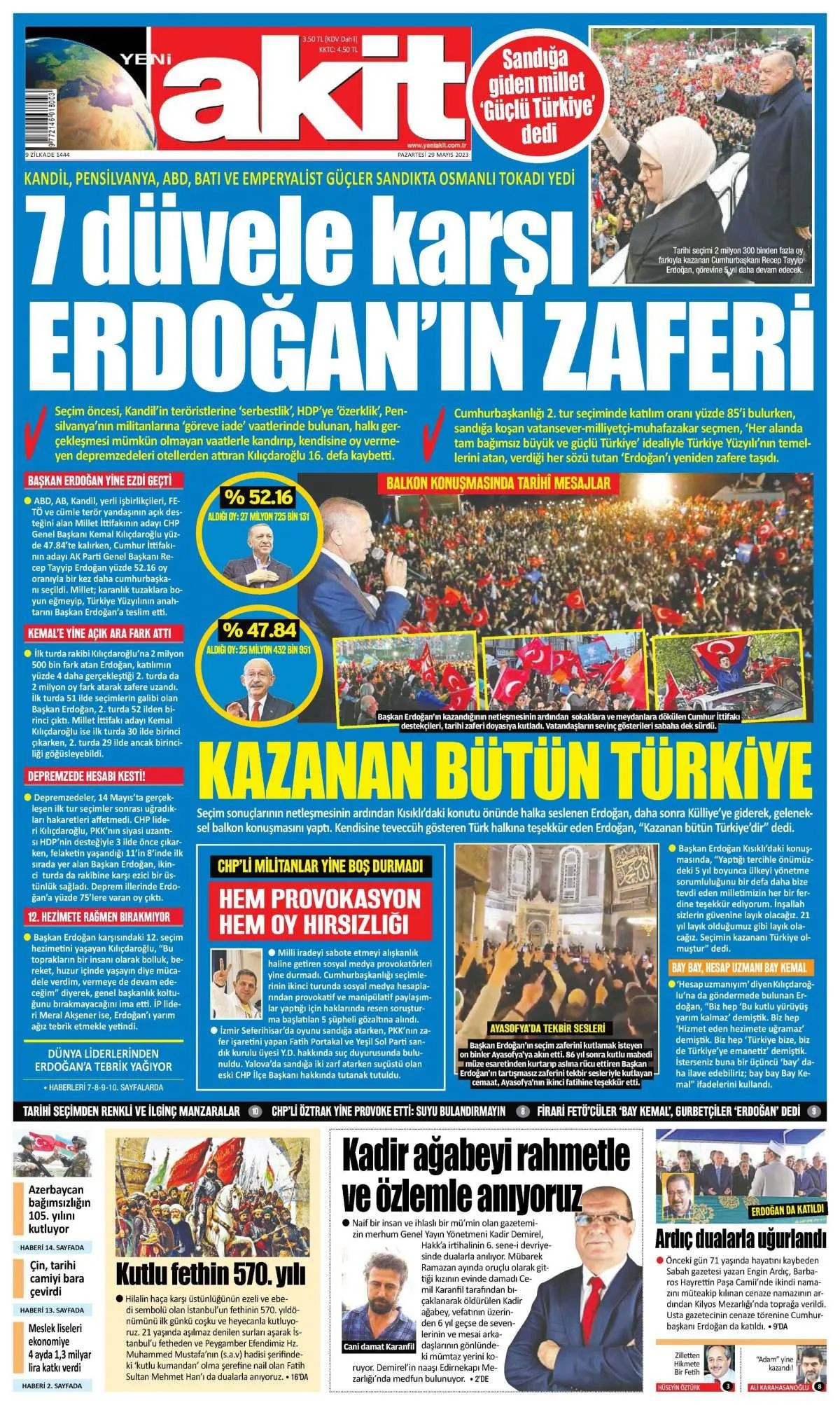 Gazeteler seçimi nasıl gördü? "Her şeye rağmen sandıktan yine Erdoğan çıktı" - Sayfa 22