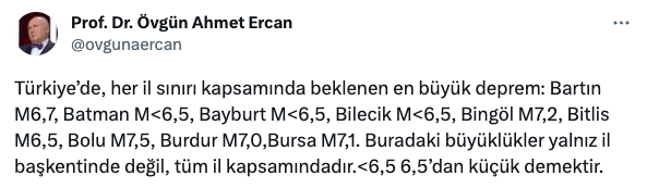 Hangi ilde kaç büyüklüğünde deprem bekleniyor? Prof. Dr. Ahmet Ercan, tek tek saydı… - Sayfa 33