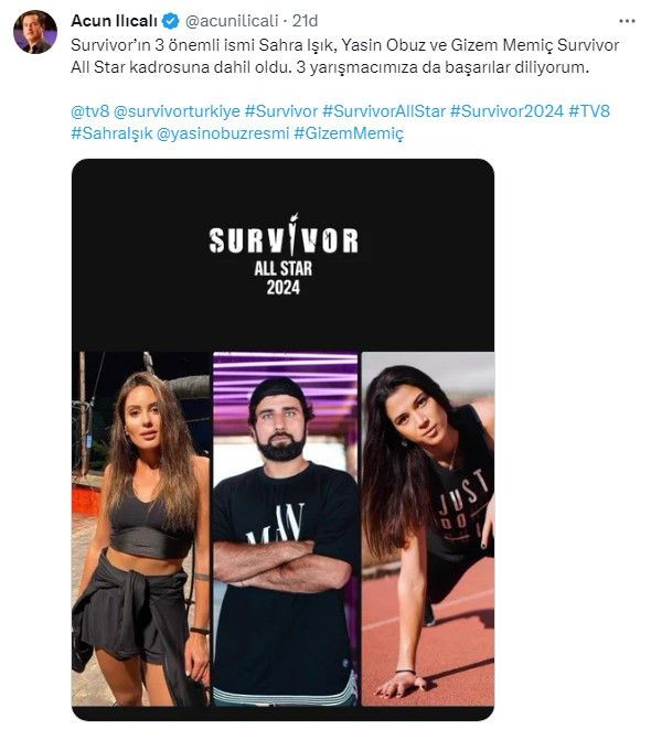 Acun Ilıcalı duyurdu! Survivor All Star'a katılacak üç isim daha belli oldu! - Sayfa 3