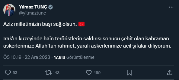 Şehitler için siyasilerden peş peşe taziye mesajları - Sayfa 10