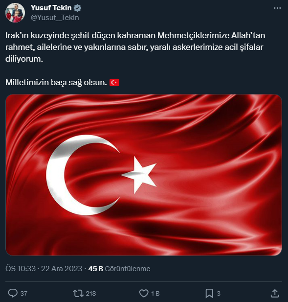 Şehitler için siyasilerden peş peşe taziye mesajları - Sayfa 14