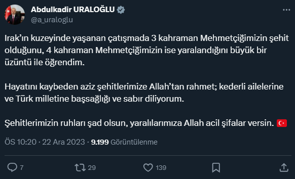 Şehitler için siyasilerden peş peşe taziye mesajları - Sayfa 18