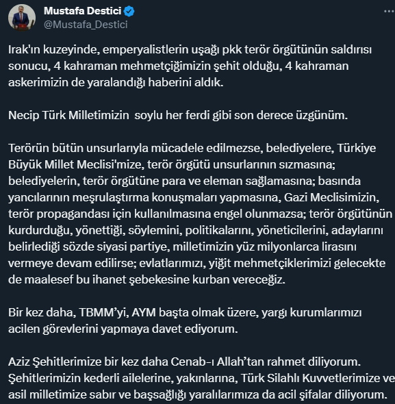 Şehitler için siyasilerden peş peşe taziye mesajları - Sayfa 26