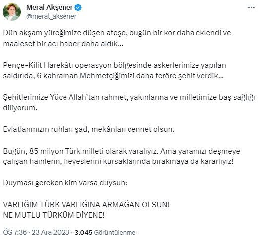 Yüreğimiz yandı! Şehit haberlerinin ardından siyasilerden art arda taziye mesajları - Sayfa 5