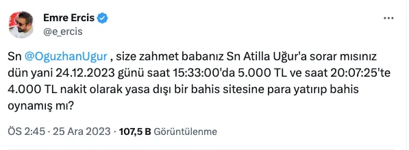 Oğuzhan Uğur'un babası ile ilgili şoke eden yasa dışı bahis iddiası! 13 milyon TL mi yatırdı? - Sayfa 3