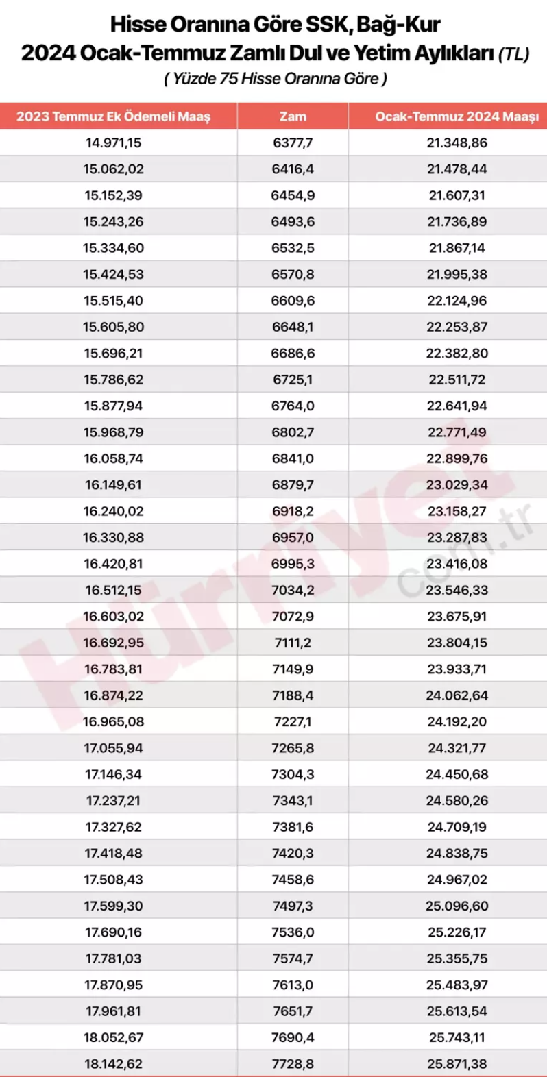 Dul ve yetim aylıklarına ek zam! İşte yeni maaşlar - Sayfa 9