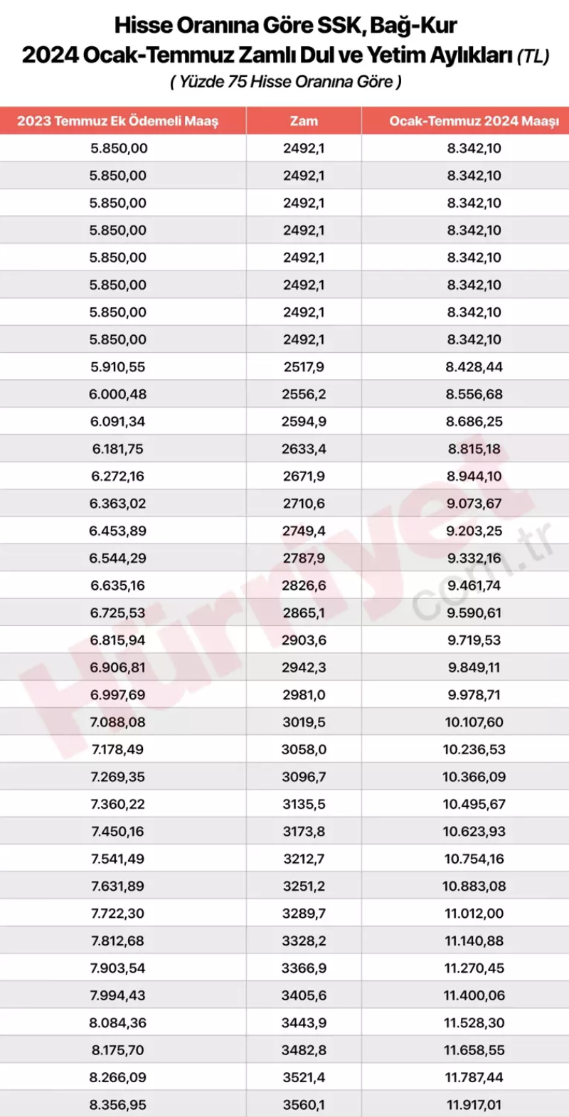 Dul ve yetim aylıklarına ek zam! İşte yeni maaşlar - Sayfa 6