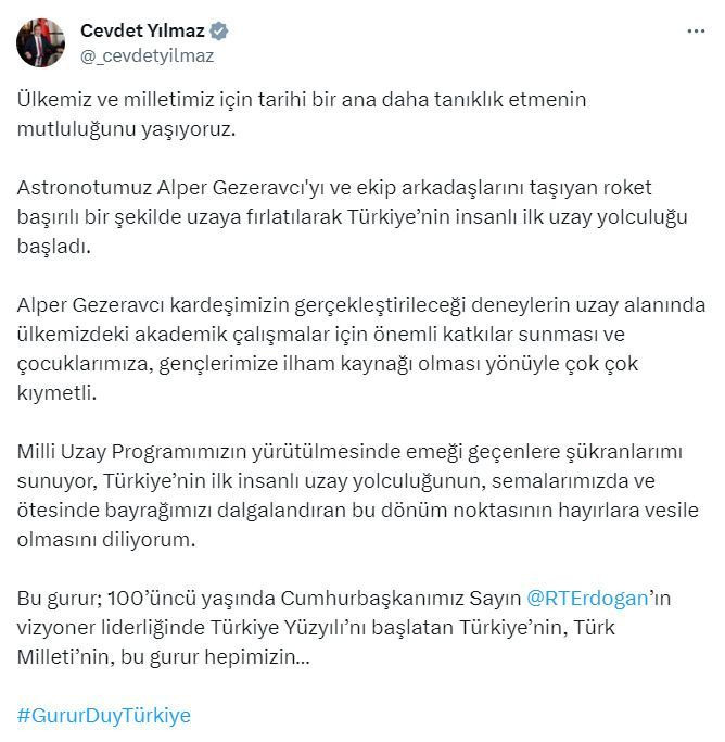 Sosyal medyada Gezeravcı'nın uzay yolculuğu gündem oldu: "Ayağına asteroit değmesin" - Sayfa 22