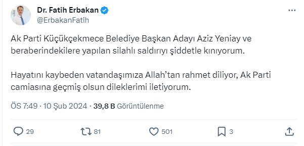 AKP seçim çalışmasında yapılan saldırıya siyasilerden tepki - Sayfa 9