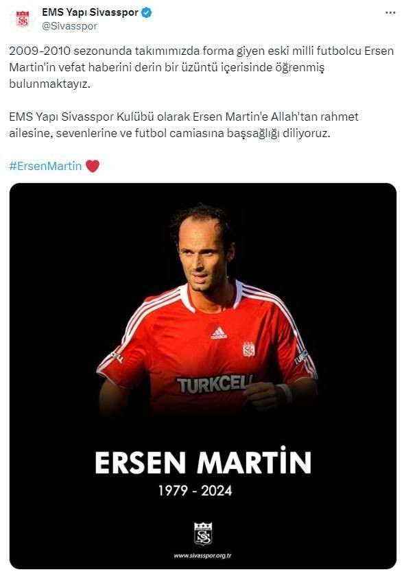 Futbol camiasından Ersen Martin için taziye mesajı - Sayfa 5