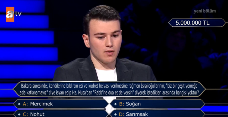 Kim Milyoner Olmak İster'de rekor ödülün sahibi oldu! Berk Göktaş 5 milyonu kazandı - Sayfa 4