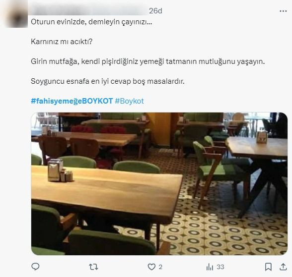 Fahiş fiyatlar isyan ettirdi! Restoran ve kafelerde boykot hareketi büyüyor - Sayfa 11