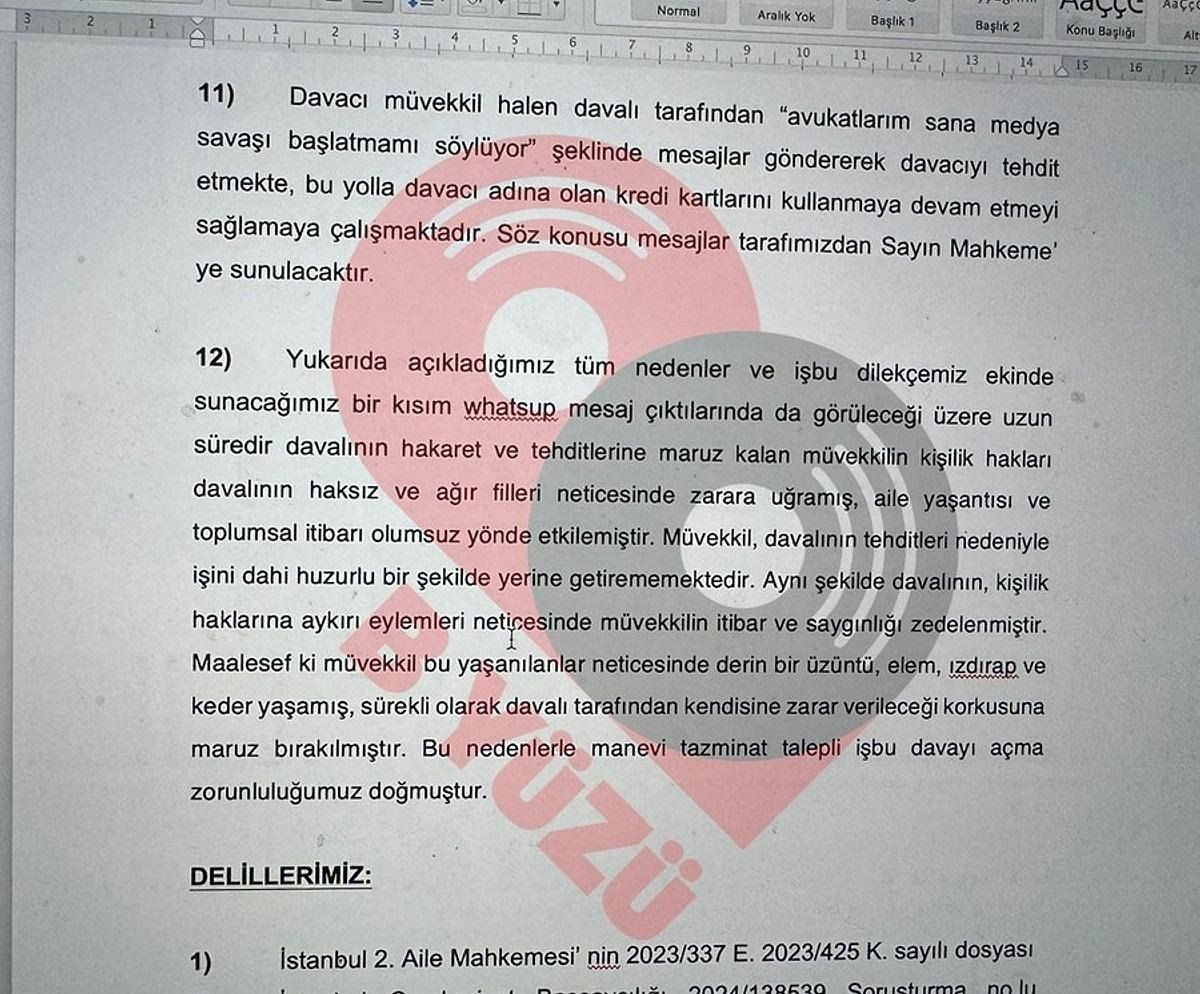 Nagehan Alçı’nın dava dilekçesi ortaya çıktı: Rasim Ozan Kütahyalı’dan eski eşine ağır sözler! - Sayfa 32