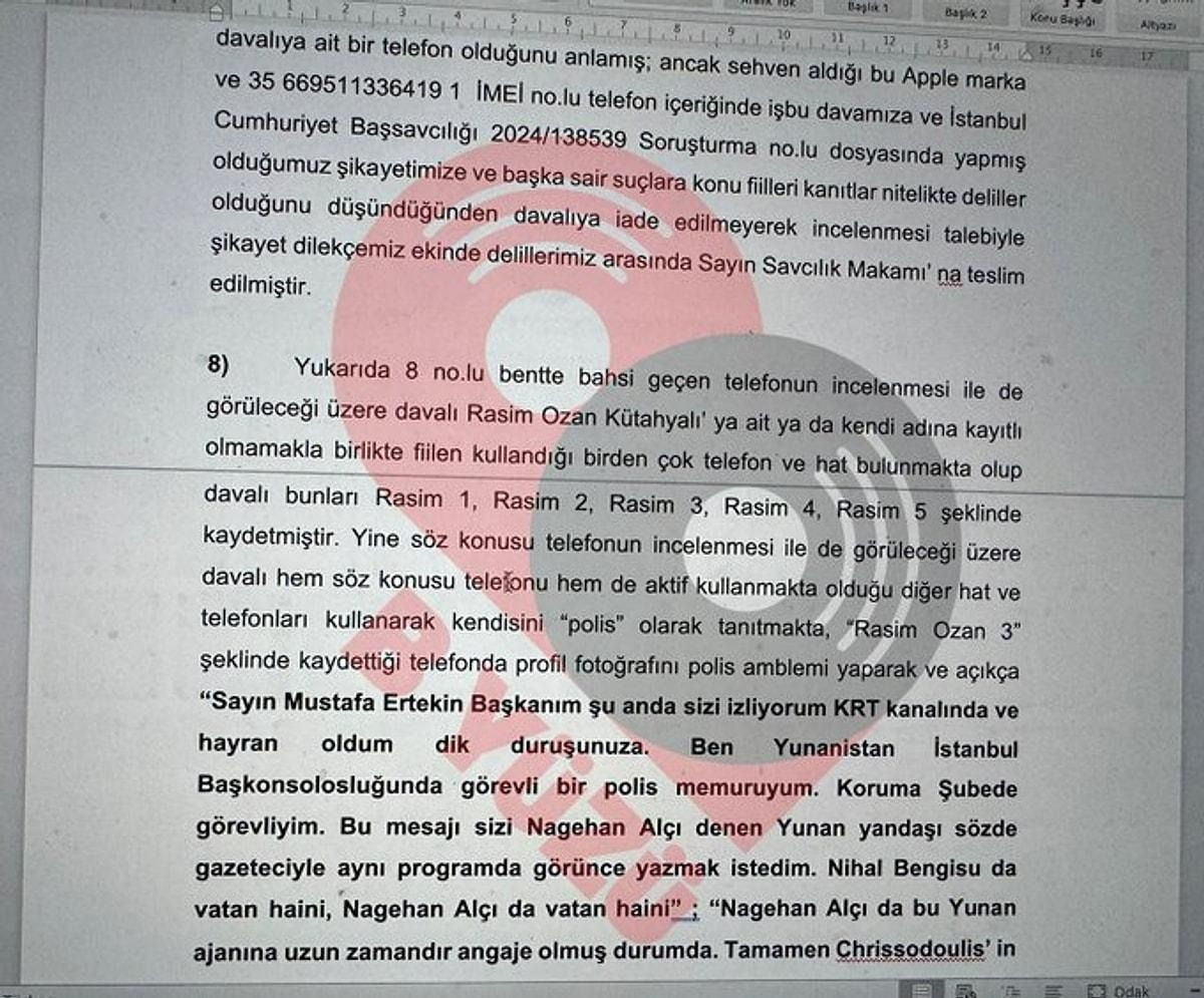 Nagehan Alçı’nın dava dilekçesi ortaya çıktı: Rasim Ozan Kütahyalı’dan eski eşine ağır sözler! - Sayfa 29