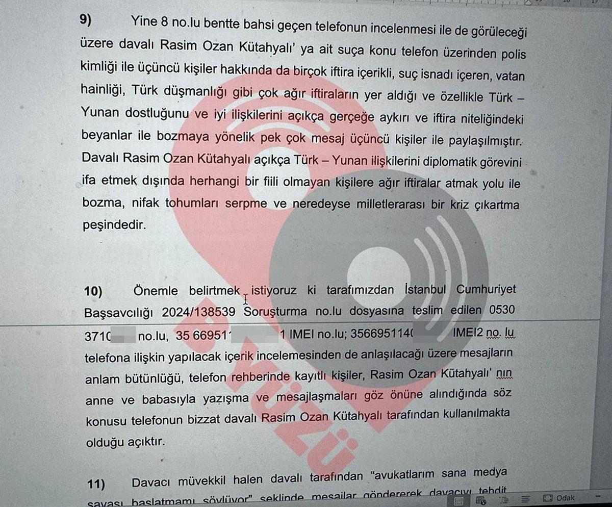 Nagehan Alçı’nın dava dilekçesi ortaya çıktı: Rasim Ozan Kütahyalı’dan eski eşine ağır sözler! - Sayfa 31