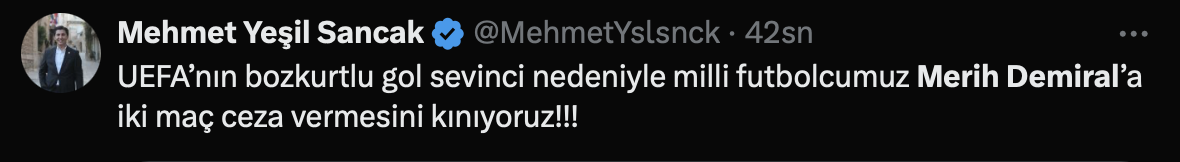 Merih Demiral'a verilen 2 maç ceza sosyal medyanın gündeminde: "Bu ceza futbol ile ilgili değil" - Sayfa 3