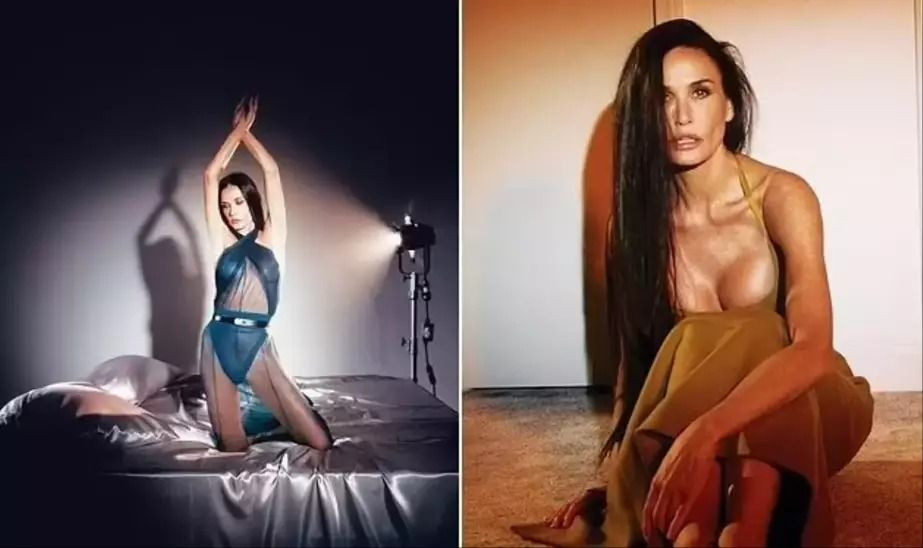 61 yaşındaki oyuncu Demi Moore, Interview dergisinin Eylül sayısı için cesur pozlar verdi - Sayfa 1