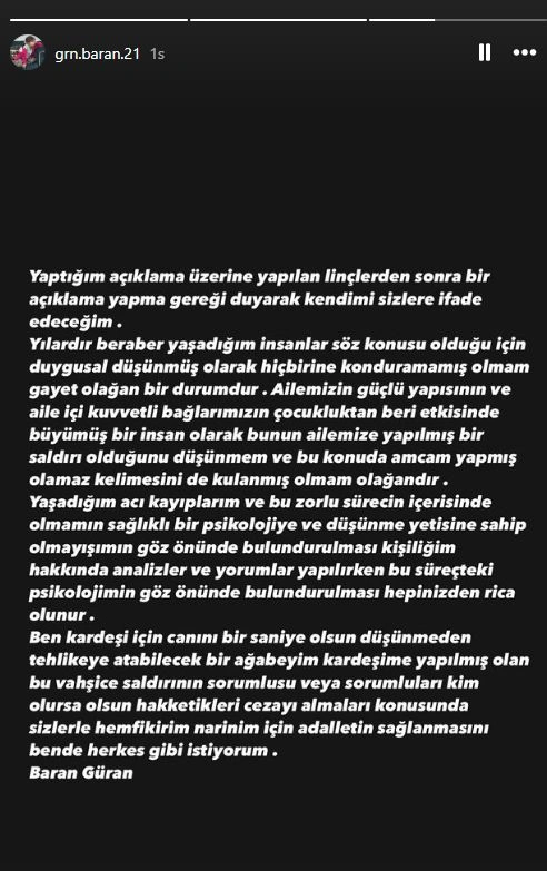 Narin’in abisi Baran Güran'dan yeni açıklamalar: Sözüm olsun onların kanını içeceğim - Sayfa 4