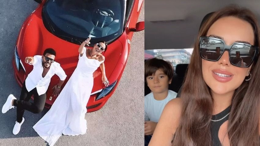 Dilan Polat'ın oğlu Milan Efe, Ferrari görünce dayanamadı: Annemin arabası! - Sayfa 1