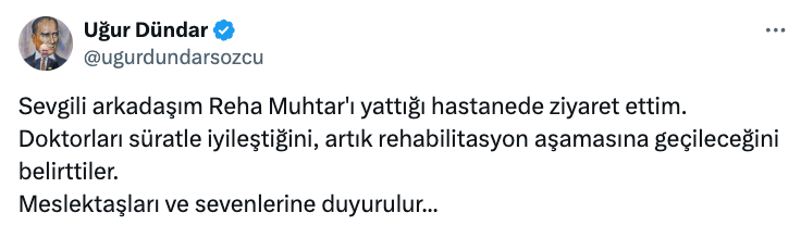 Hastanedeki Reha Muhtar'ın son durumu belli oldu! Uğur Dündar açıkladı… - Sayfa 5