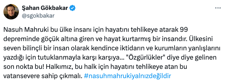 Nasuh Mahruki'nin tutuklanmasına tepki yağdı! 'Bu ülke insanı için hayatını tehlikeye attı…' - Sayfa 6