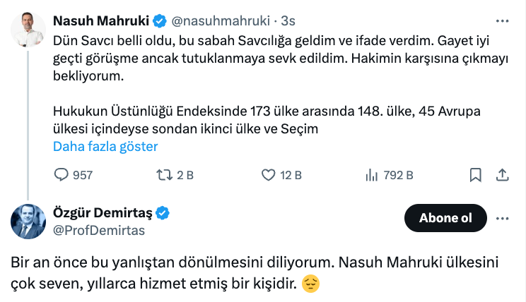 Nasuh Mahruki'nin tutuklanmasına tepki yağdı! 'Bu ülke insanı için hayatını tehlikeye attı…' - Sayfa 10