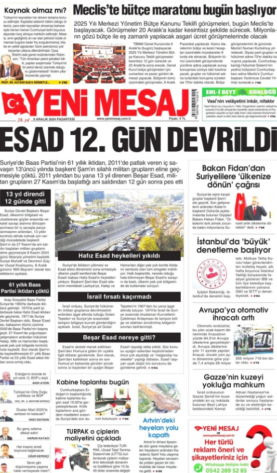 Suriye’de yeni dönem: Esad gitti, gazeteler nasıl yorumladı? - Sayfa 22