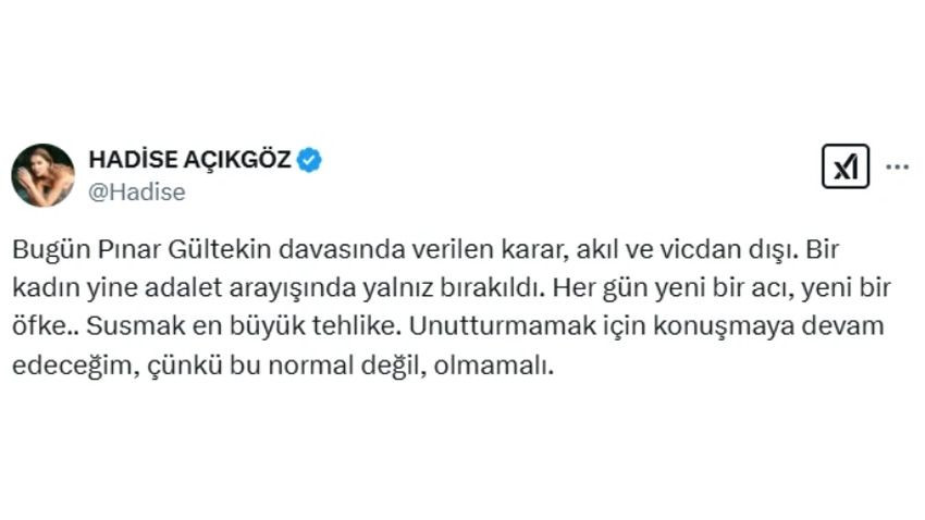 Hadise Yargıtay’ın Pınar Gültekin kararına sessiz kalmadı! 'Susmak en büyük tehlike' - Sayfa 4