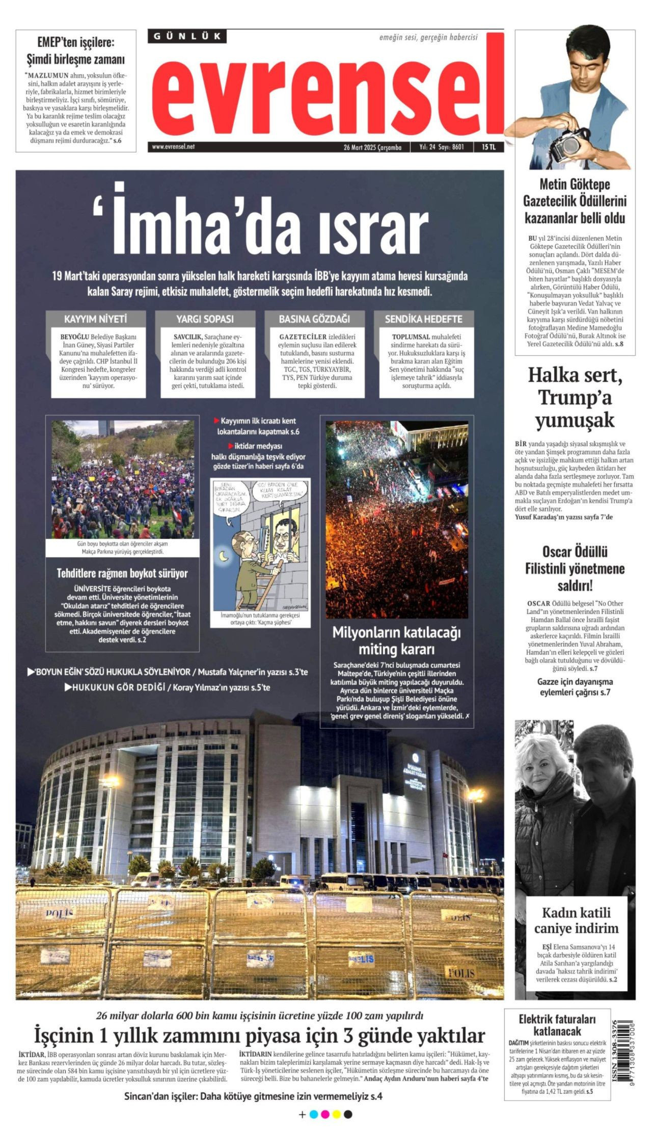 Gazeteler Saraçhane’deki son buluşmayı nasıl gördü? İşte günün manşetleri… - Sayfa 15