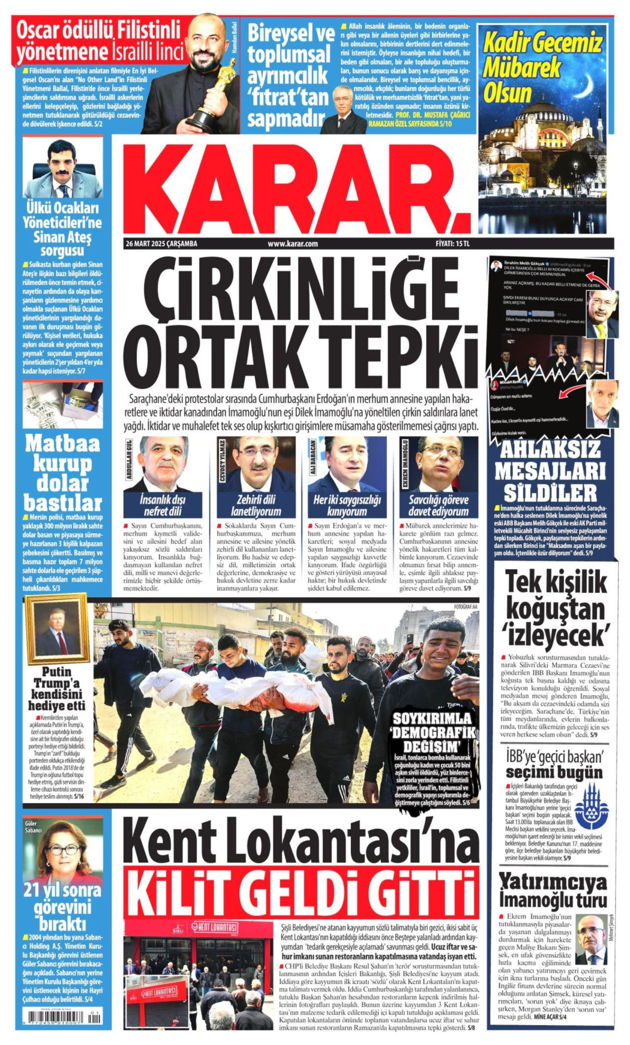 Gazeteler Saraçhane’deki son buluşmayı nasıl gördü? İşte günün manşetleri… - Sayfa 18