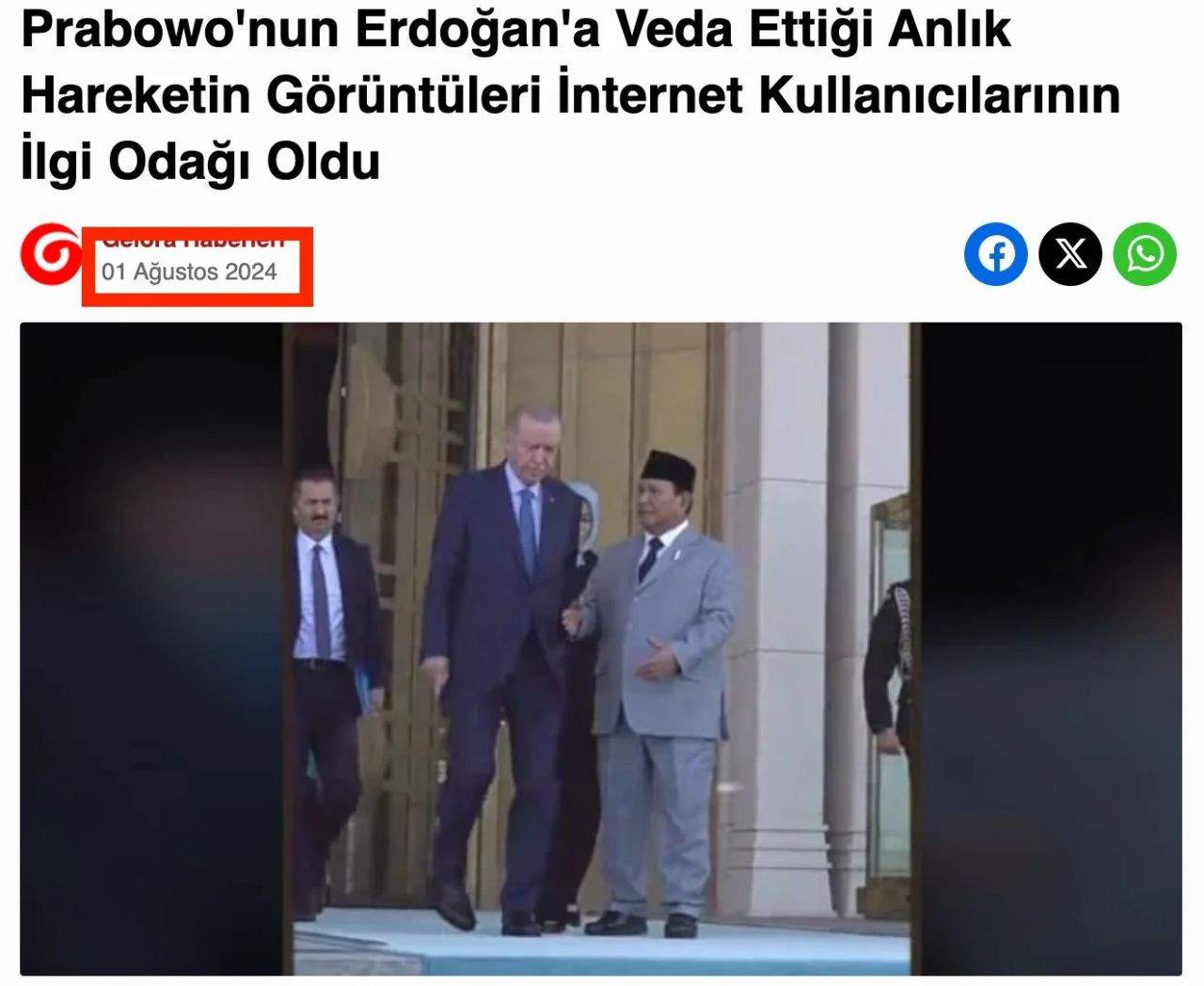 Endonezya Cumhurbaşkanı uğurlama videosu güncel mi? - Sayfa 3