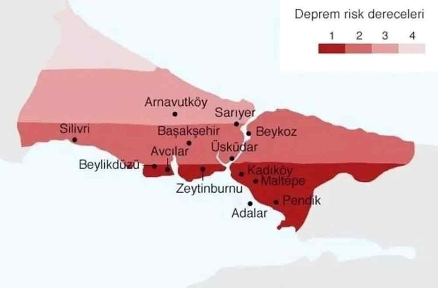 İstanbul'un deprem riski haritası! İşte deprem riski yüksek ilçeler - Sayfa 1