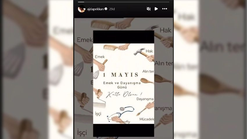 1 Mayıs alanlarında ünlüler! Kimi döviziyle kimi flamasıyla geldi! - Sayfa 3