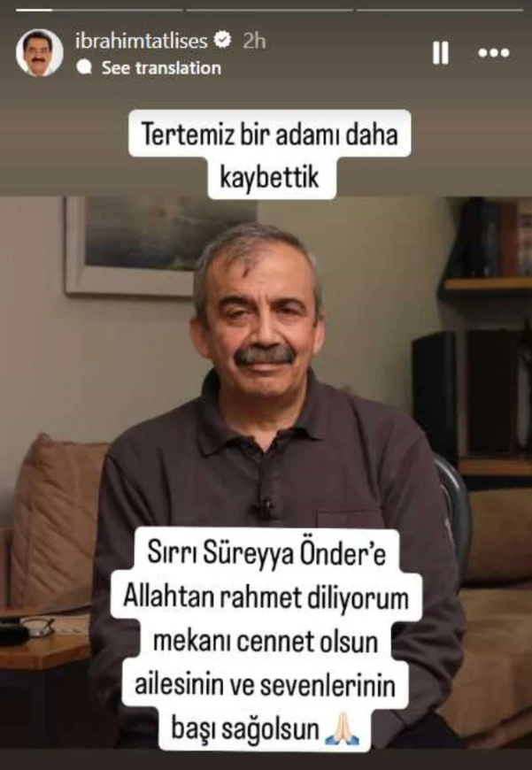Sanat dünyasından Sırrı Süreyya Önder için taziye mesajları! - Sayfa 3