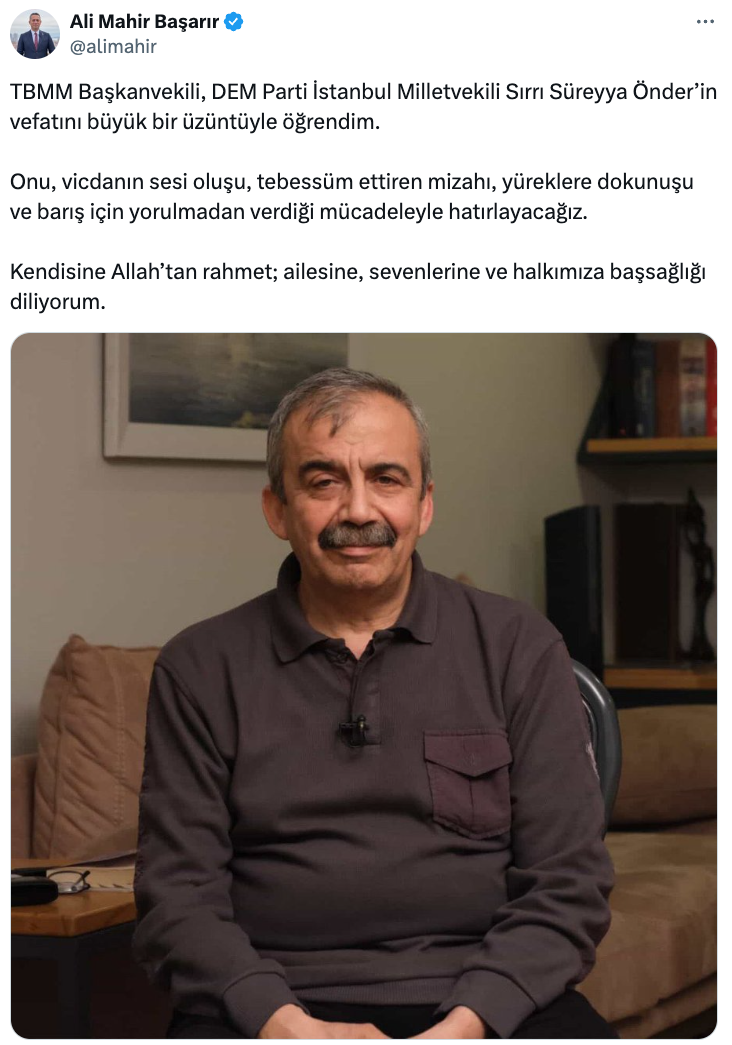 Siyasilerden Sırrı Süreyya Önder için taziye mesajları! 18 gündür yoğun bakımdaydı... - Sayfa 6