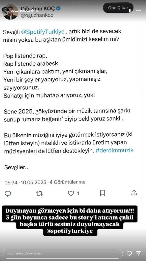 Oğuzhan Koç Spotify’a isyan başlattı! Sevgilisi sert çıktı: Siz kimsiniz? - Sayfa 2