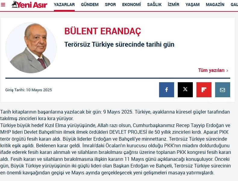 Köşe yazarlarının gündemi 'PKK'nın silah bırakması' - Sayfa 4