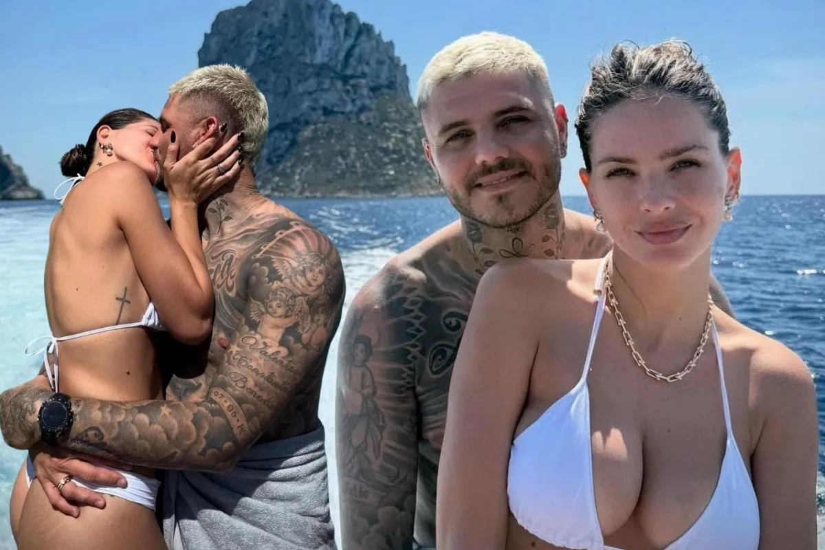 Mauro Icardi tatilde aşka geldi! Sevgilisini öpmelere doyamadı!