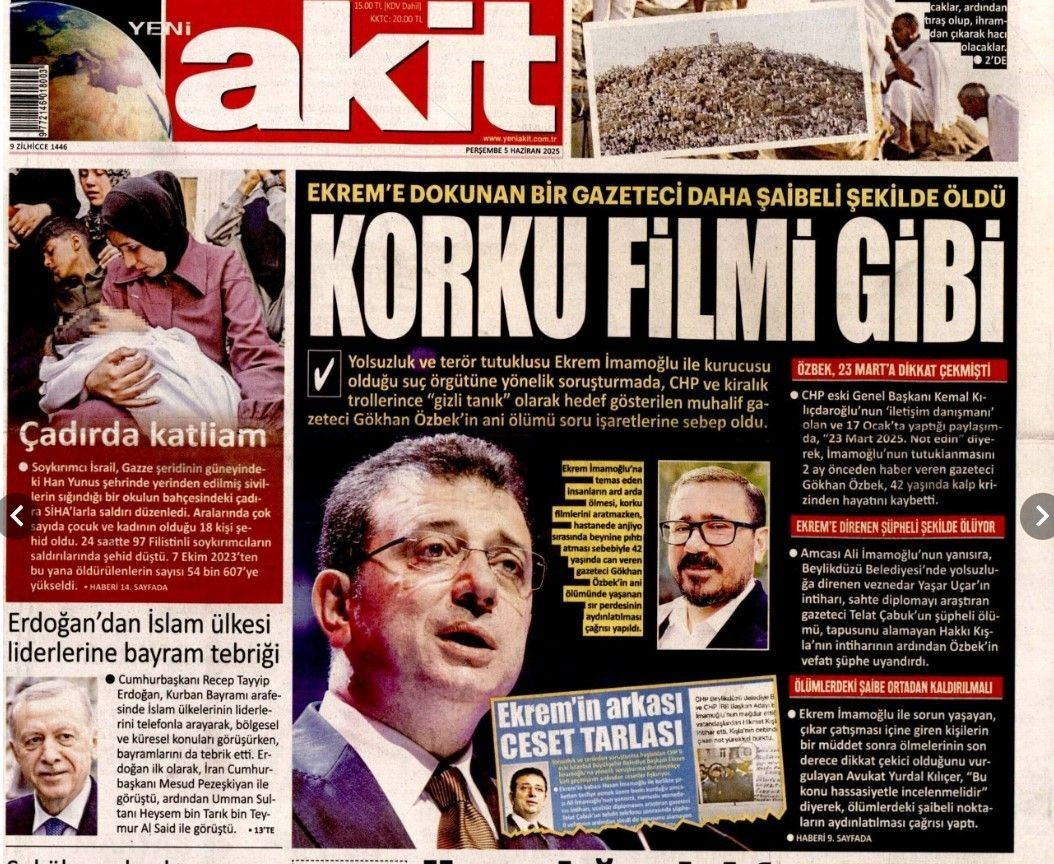Akit’ten akıllara durgunluk veren haber: İmamoğlu’na ağır suçlama - Sayfa 1