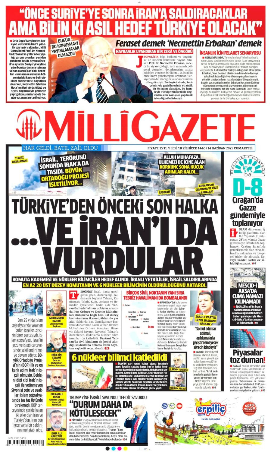 Ortadoğu'da tansiyon yine yükseldi! Gazeteler İsrail-İran savaşını böyle gördü - Sayfa 6