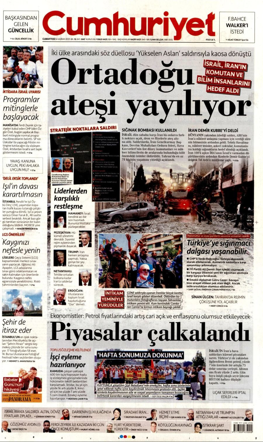 Ortadoğu'da tansiyon yine yükseldi! Gazeteler İsrail-İran savaşını böyle gördü - Sayfa 7