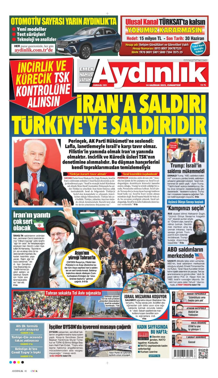 Ortadoğu'da tansiyon yine yükseldi! Gazeteler İsrail-İran savaşını böyle gördü - Sayfa 9