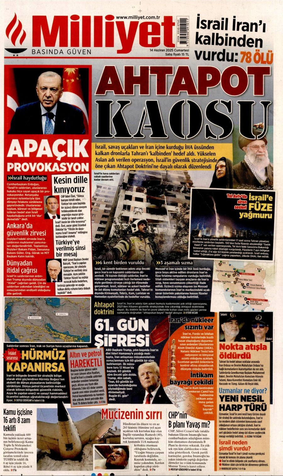 Ortadoğu'da tansiyon yine yükseldi! Gazeteler İsrail-İran savaşını böyle gördü - Sayfa 18