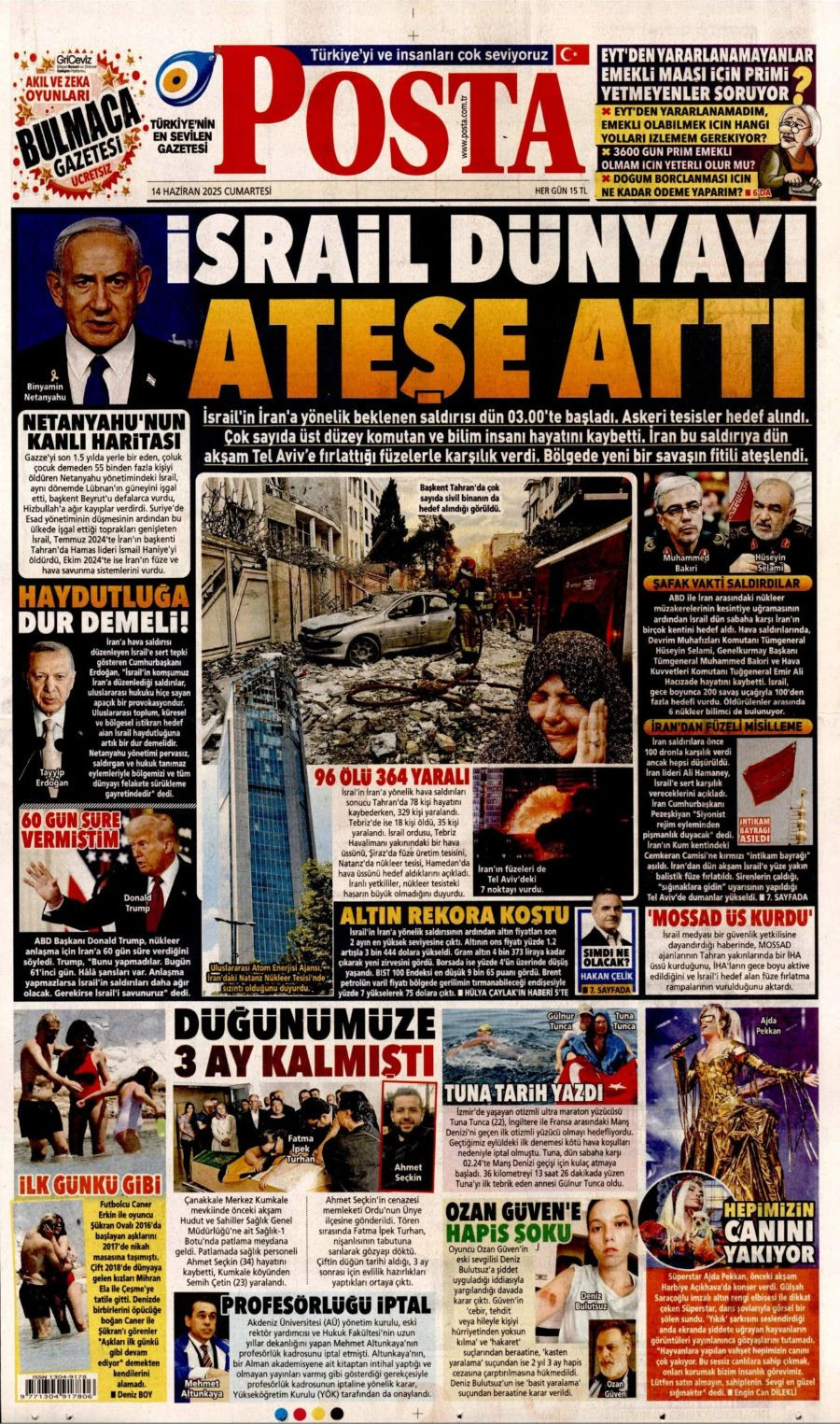 Ortadoğu'da tansiyon yine yükseldi! Gazeteler İsrail-İran savaşını böyle gördü - Sayfa 19