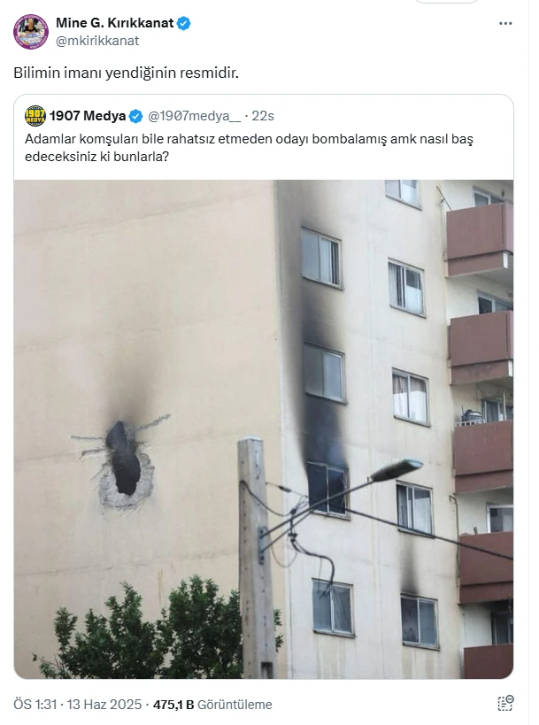 Mine Kırıkkanat'ın 'İran' paylaşımı öfke yarattı - Sayfa 1