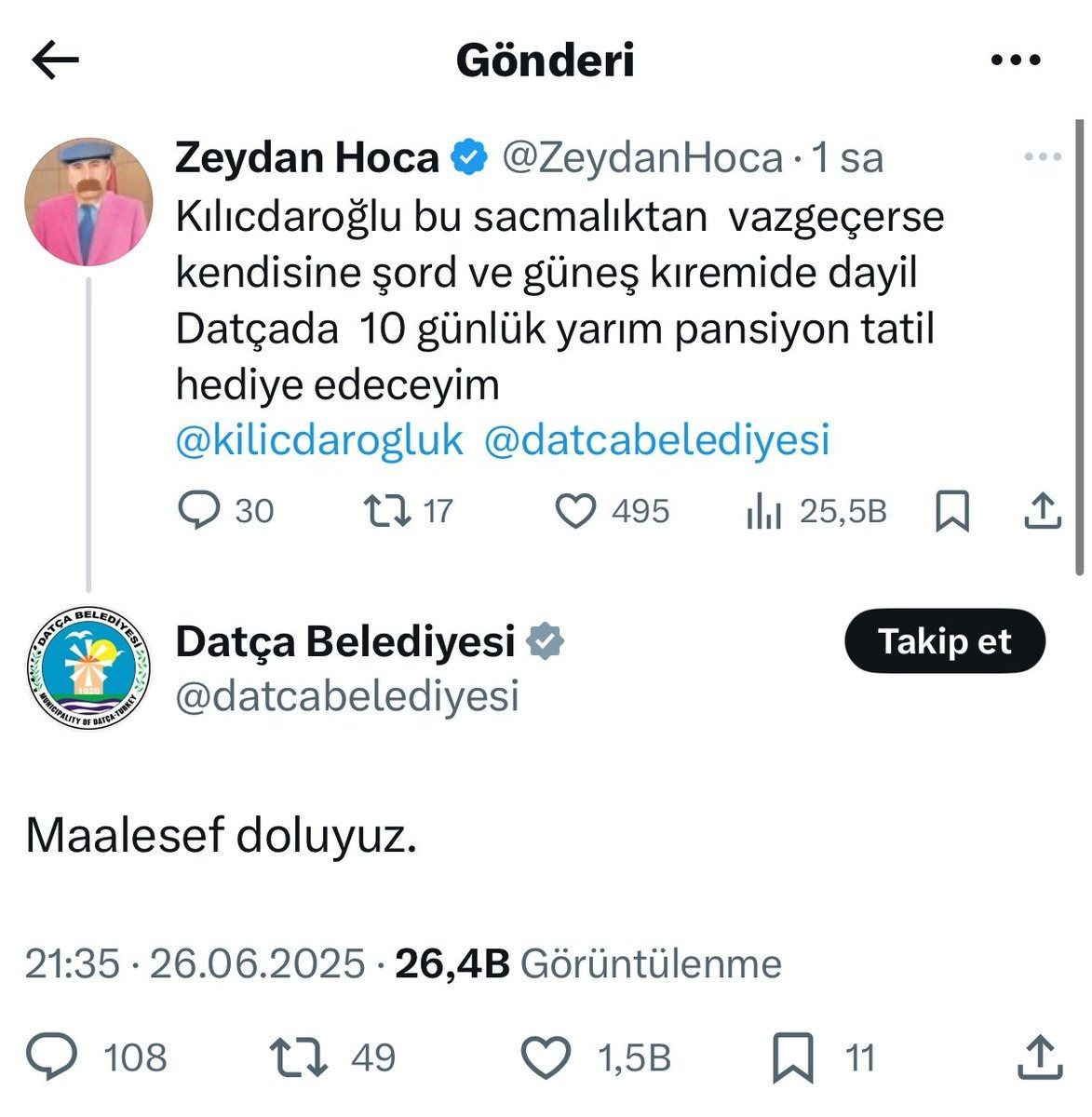 Kılıçdaroğlu hakkını helal etti, Datça Belediyesi sosyal medya yöneticisinin göreve iadesini istedi - Sayfa 1