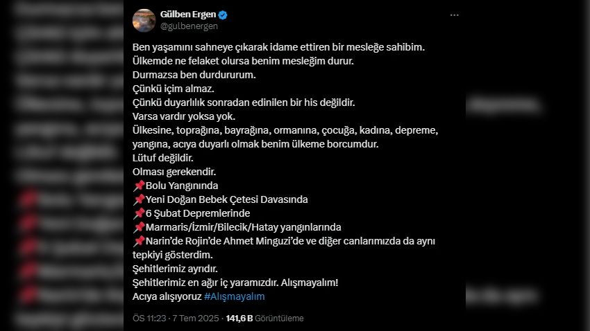 Gülben Ergen o vurdumduymazlığa isyan etti! 'Acıya alışıyoruz, alışmayalım' - Sayfa 7