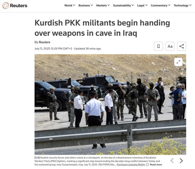 PKK'nın silah yakma töreni dünya basınında - Sayfa 3